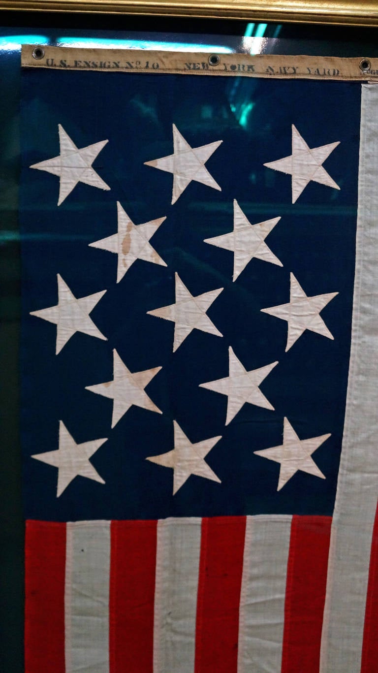 Lamprell and Marble 13Star American Flag For Sale at 1stdibs