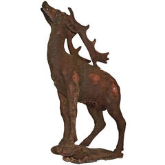 19th Century Cast Iron Stag Sculpture 4