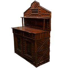 19th Century Wooden Adirondack Side Bar 8