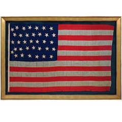 35 Star Hand Sewn Civil War Period American Flag