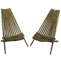 Pair of Inlaid Lounge Chairs