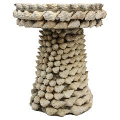 Shell Covered Bird Bath