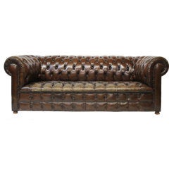 Leather Tufted Chesterfield Sofa