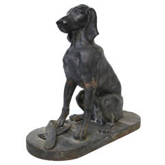 "Resbridger" Cast Iron Dog Sculpture