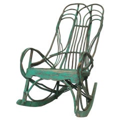 Handcrafted Twig Willow Rocking Chair