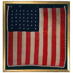 Rare Indian War Period Union Infantry Battle Flag with 40 Stars