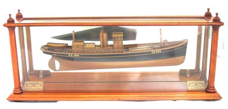 Ship builder's model of a steel herring drifter by Mackie & Thomson, Glasgow. Great quality and detail (fully marked). Stand alone (has fittings for hanging), Scottish circa 1890

*Not available for sale or to ship in the state of California.