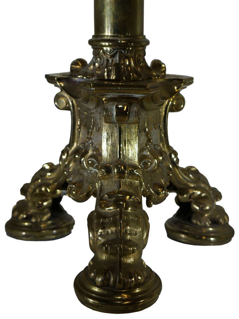 20th Century Bronze Table Lamp In Excellent Condition For Sale In New York, NY