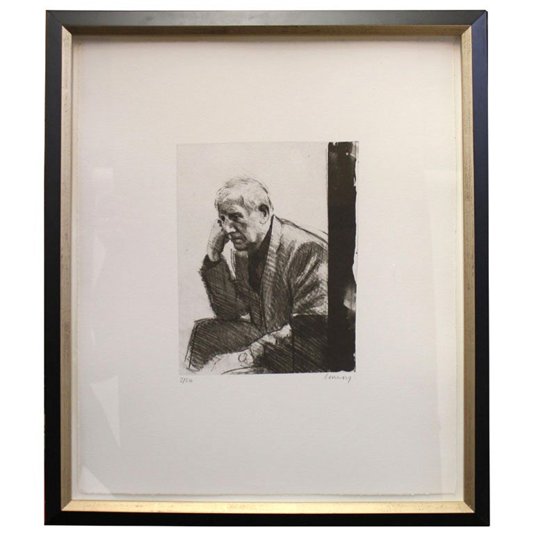 Portrait Study of Jonathan Miller by Stephen Conroy For Sale