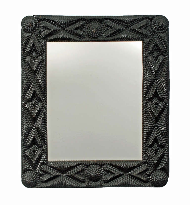 American Companion Pair of Tramp Art Mirrors