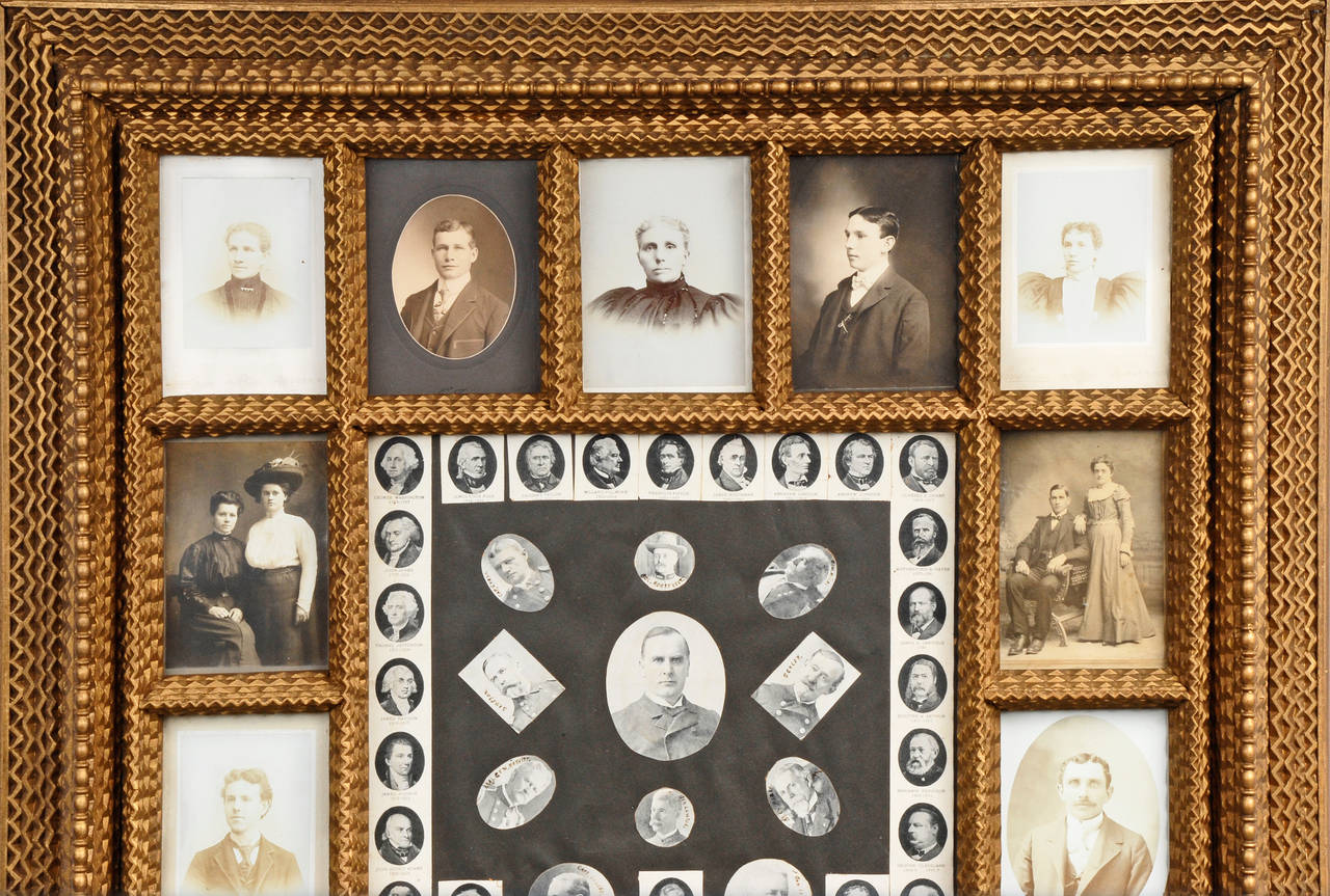 Late 19th Century Large Portrait Frame with Presidents and Generals