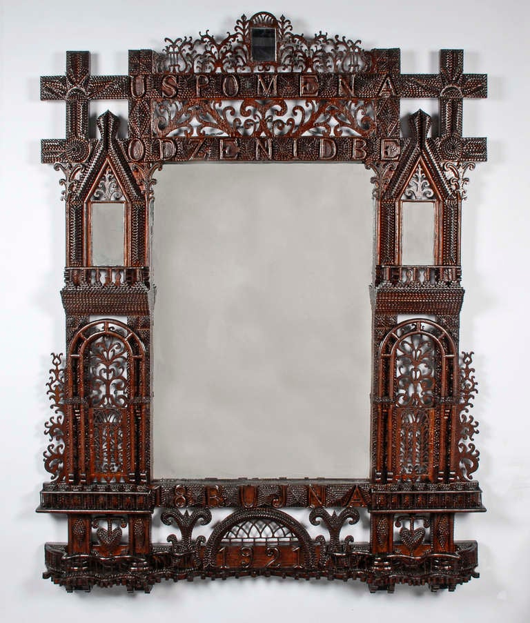 Masterwork Tramp Art 'Remembrance' Frame