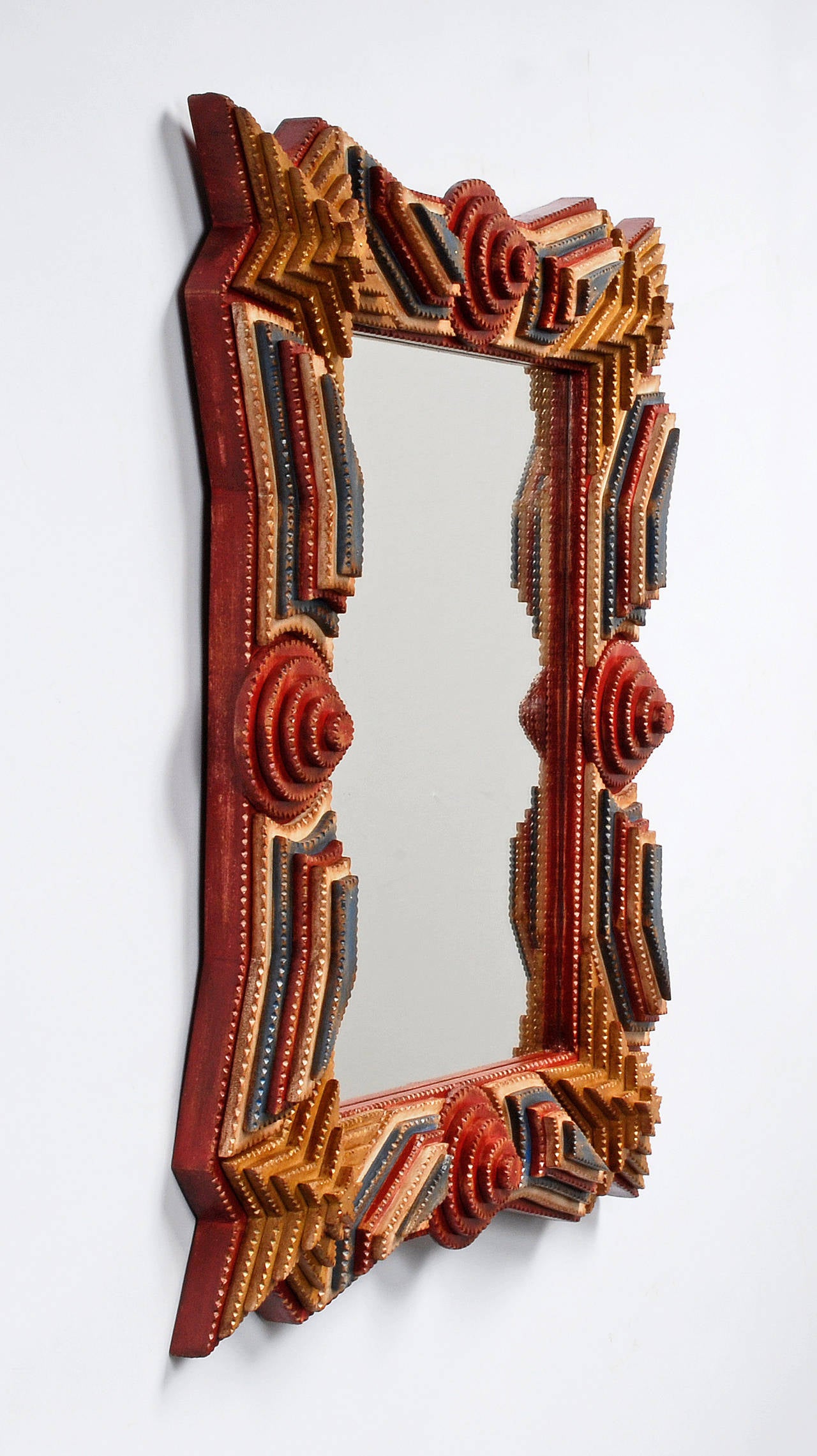Patriotic Stars and Stripes Mirror by Angie Dow In Excellent Condition For Sale In Manalapan, NJ