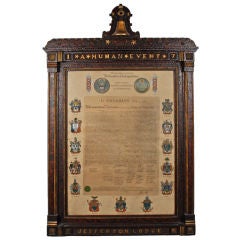 Majestic Frame with Declaration of Independence Facsimile 1902
