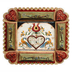 'Key to My Heart' Tramp Art Frame by Angie Dow