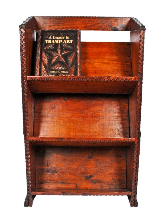 Fine Tramp Art Bookcase