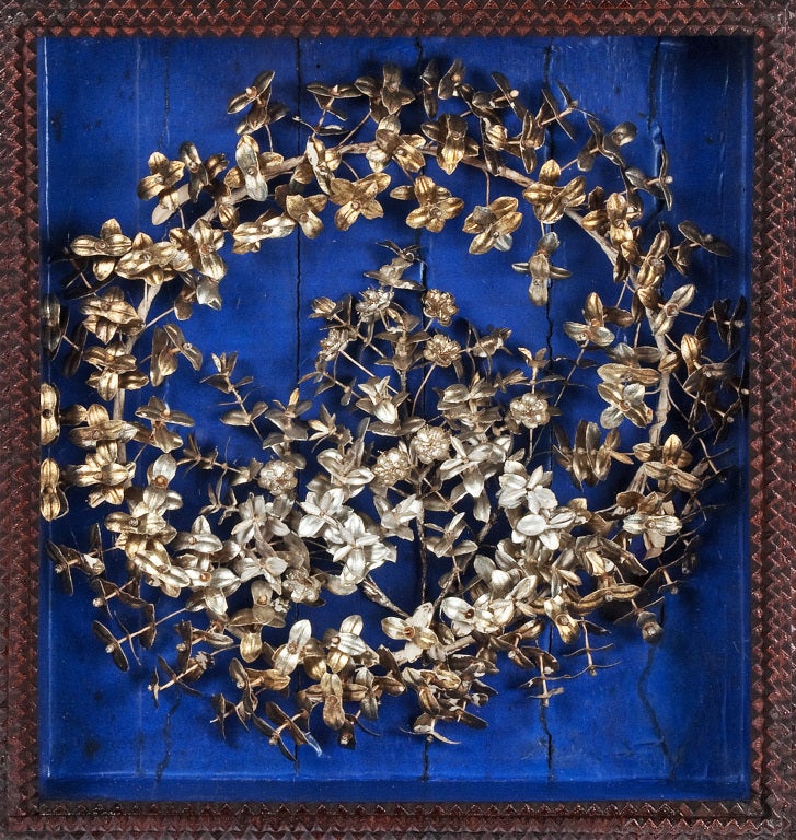 Tramp Art 'Remembrance' Shadow Box Frame