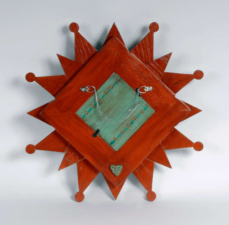 Contemporary Starburst Tramp Art Frame by Angie Dow