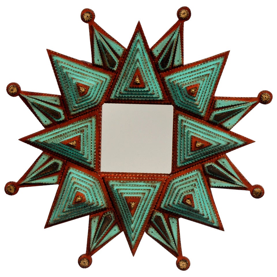 Starburst Tramp Art Frame by Angie Dow