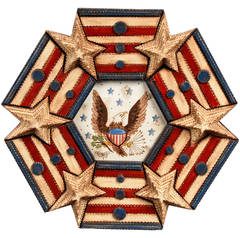 Stars and Stripes Hexagon Frame by Angie Dow