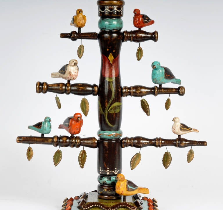 Folk Art Whimsical Bird Tree by Angie Dow