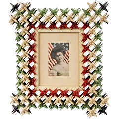 Painted Crown of Thorns Frame with Patriotic Inspired Photograph