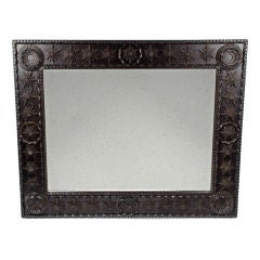 Superb Large Tramp Art Mirror Frame with Stars - Snowflakes