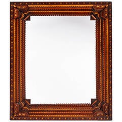 Fine Tramp Art Mirror, 1920s