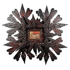 Spirited Robust Tramp Art Frame with Hearts & Diamonds