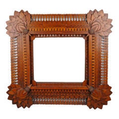 Masterwork Tramp Art Sunflower Corner Frame