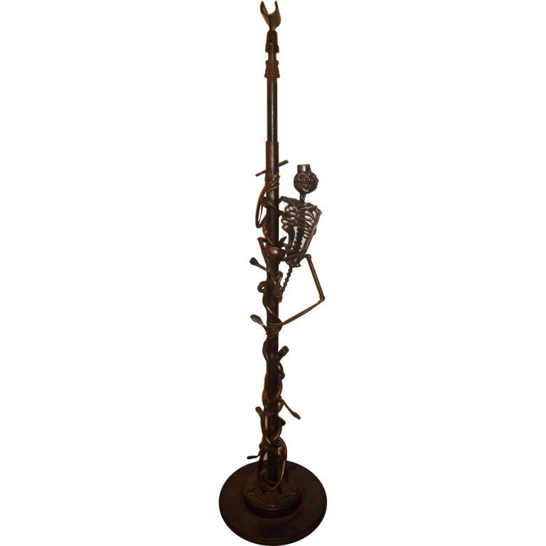 Incredible Skeleton Metal Industrial Microphone Stand