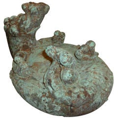 Audrey Alligator Vintage Antique Toy Mold in Green Patina 1950's