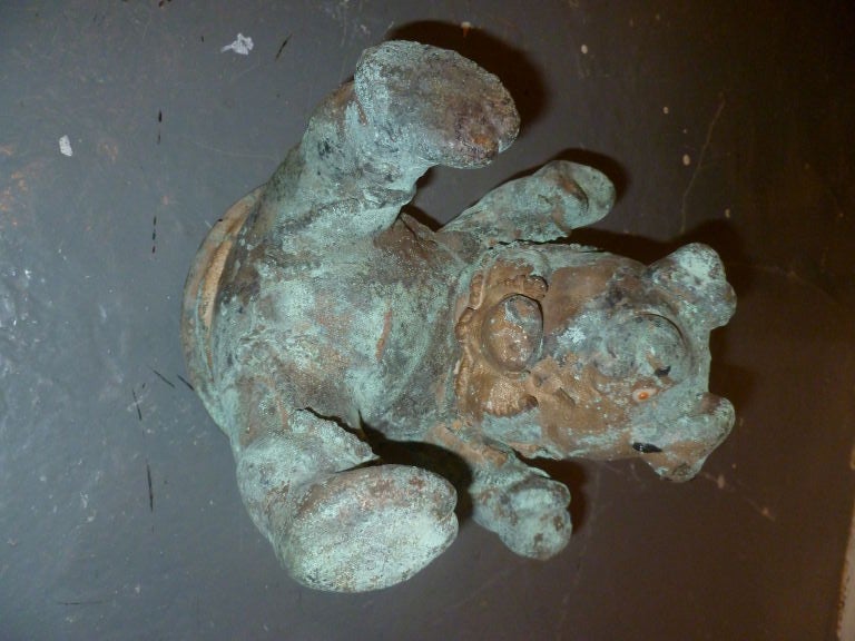 Little Piggy Pig Toy Mold with Green Patina