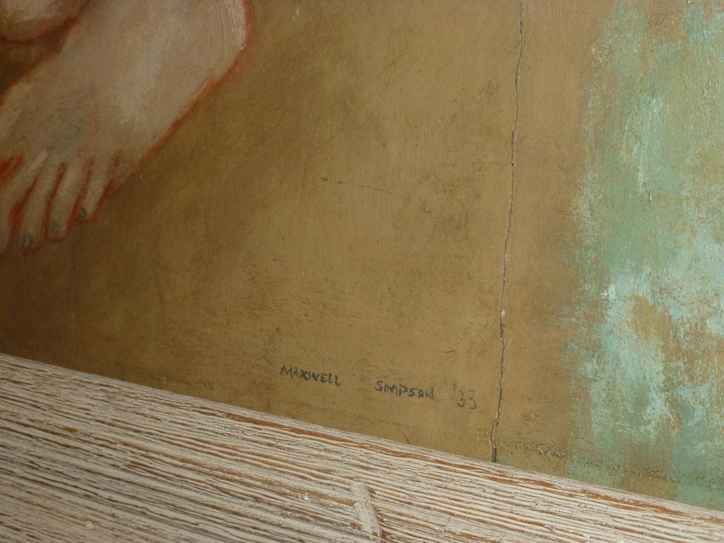 Maxwell Simpson Homage to Isadora Duncan Oil Painting 1933