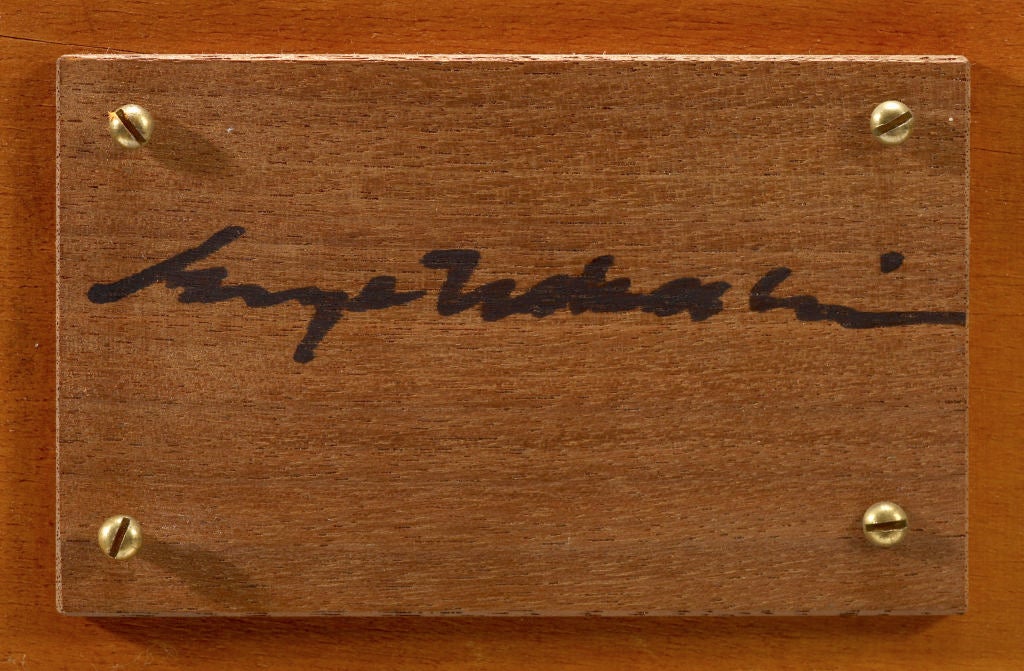 Signed Set of Six George Nakashima Walnut New Chairs Circa 1981