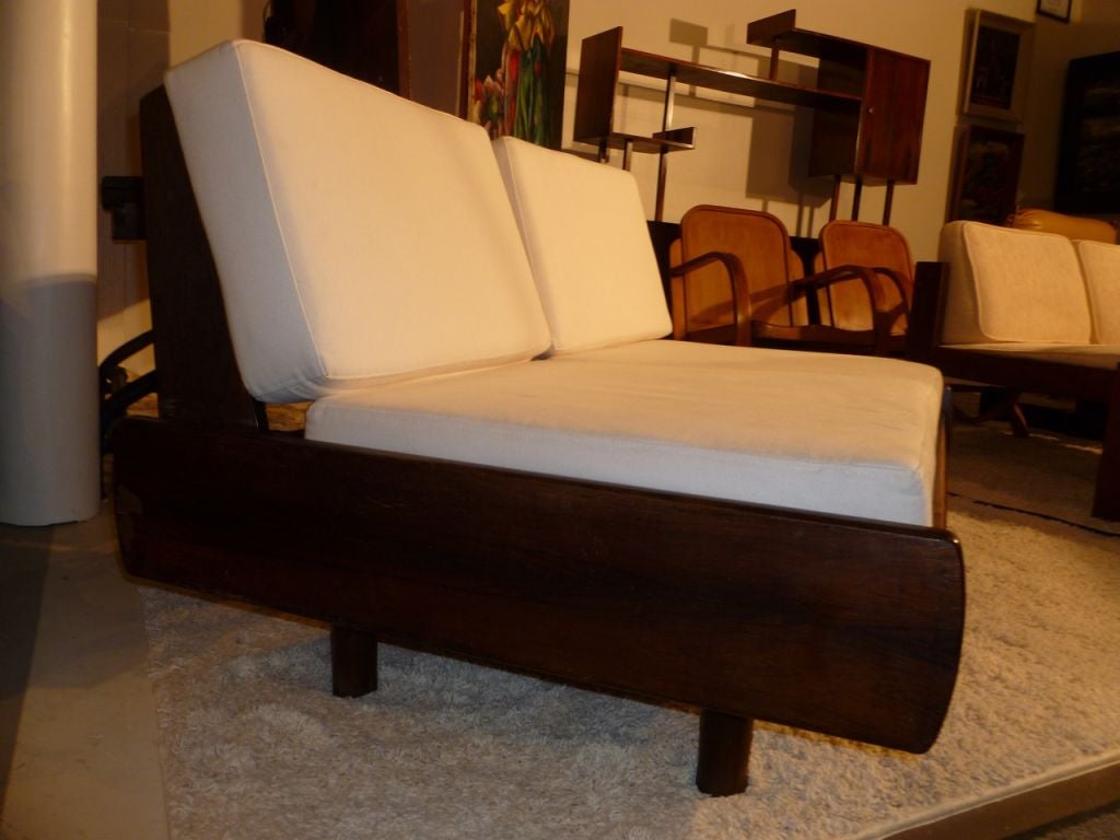 Brazilian Modernist Sofa in Jacaranda by Sergio Rodrigues