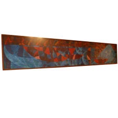 Mid Century 8 Foot Long Abstract Moby Dick Sailing Ahab Theme
