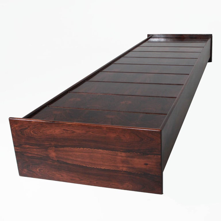 Low Rosewood Bench or Daybed, Brazil 1