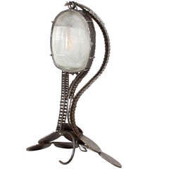 Industrial Iron & Glass floor lamp by Ettress Lighting
