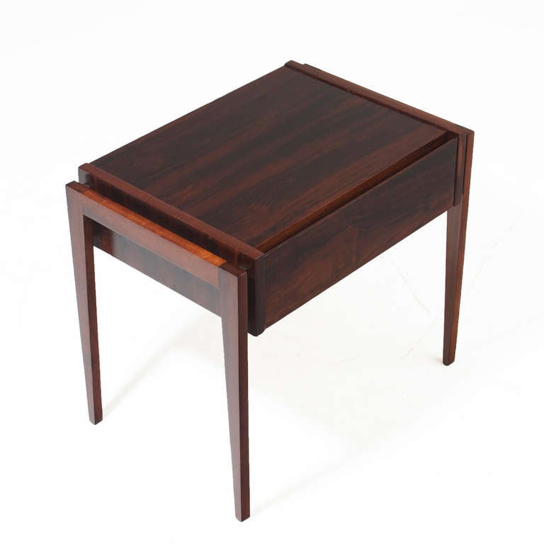 Wood Mid-Modern Petite Side Table by Cimo For Sale