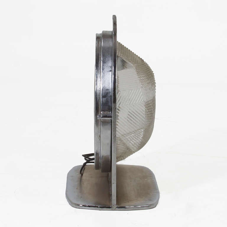 Industrial Iron & Glass Table Touch Lamp by Ettress Lighting In Excellent Condition In Hollywood, CA