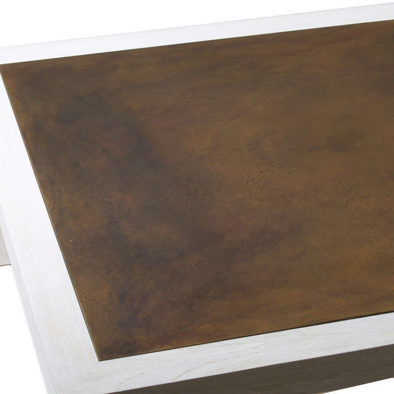 Mid-Century Modern Bronze and Bleached Oak Coffee Tables, by Harry Lunstead For Sale 2