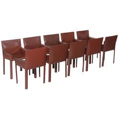 Set of 10 De Couro of Brazil Chairs