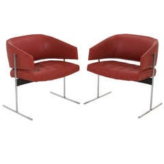 Pair of Scoop Back Chairs by Jorge Zalszupin for L'Atelier