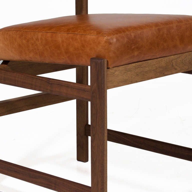 The Basic Pivot Back Dining Chair in Solid Walnut in Pure Oil Finish 3