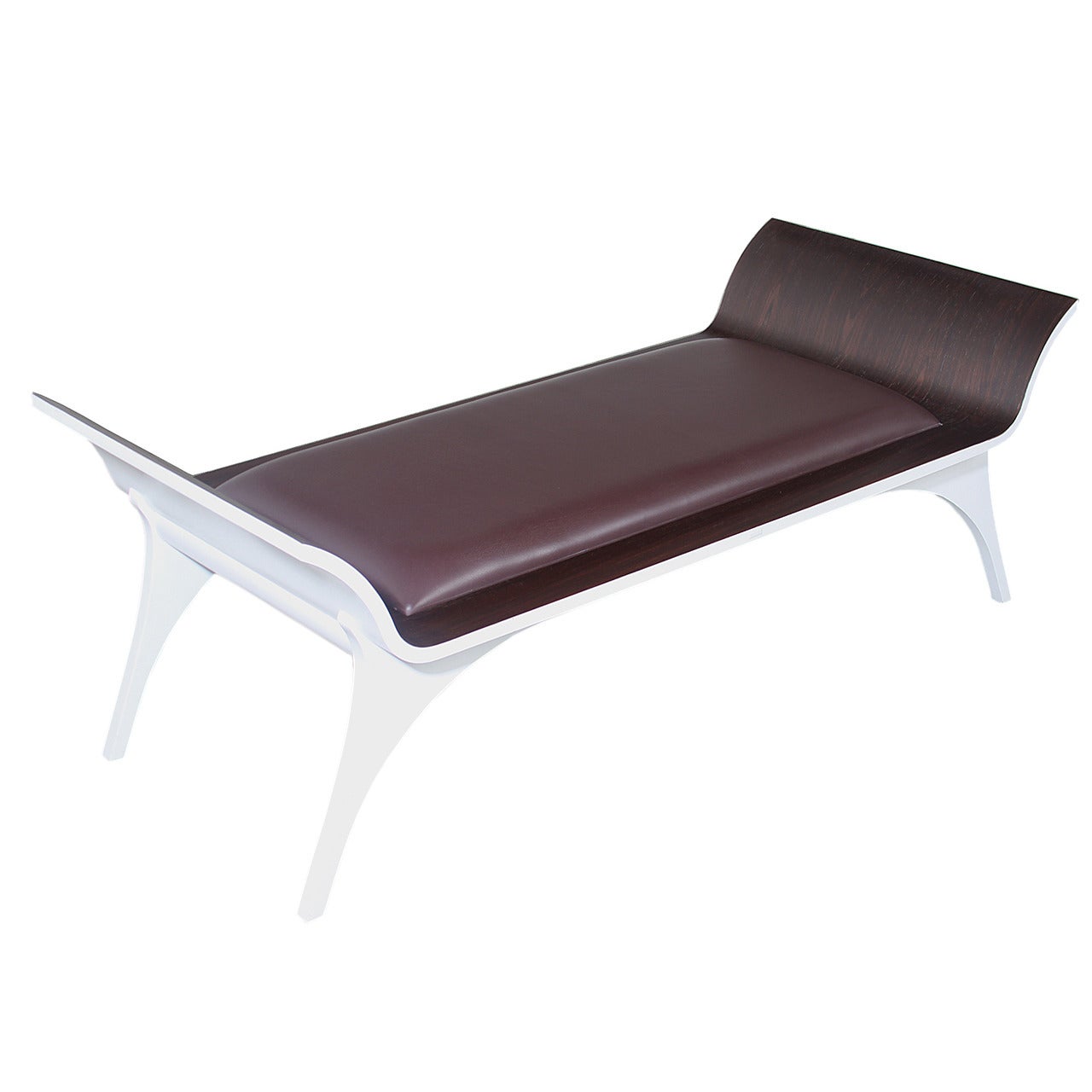 Midcentury Rosewood and Leather Bench, Jacqueline Terpins for Tepperman For Sale