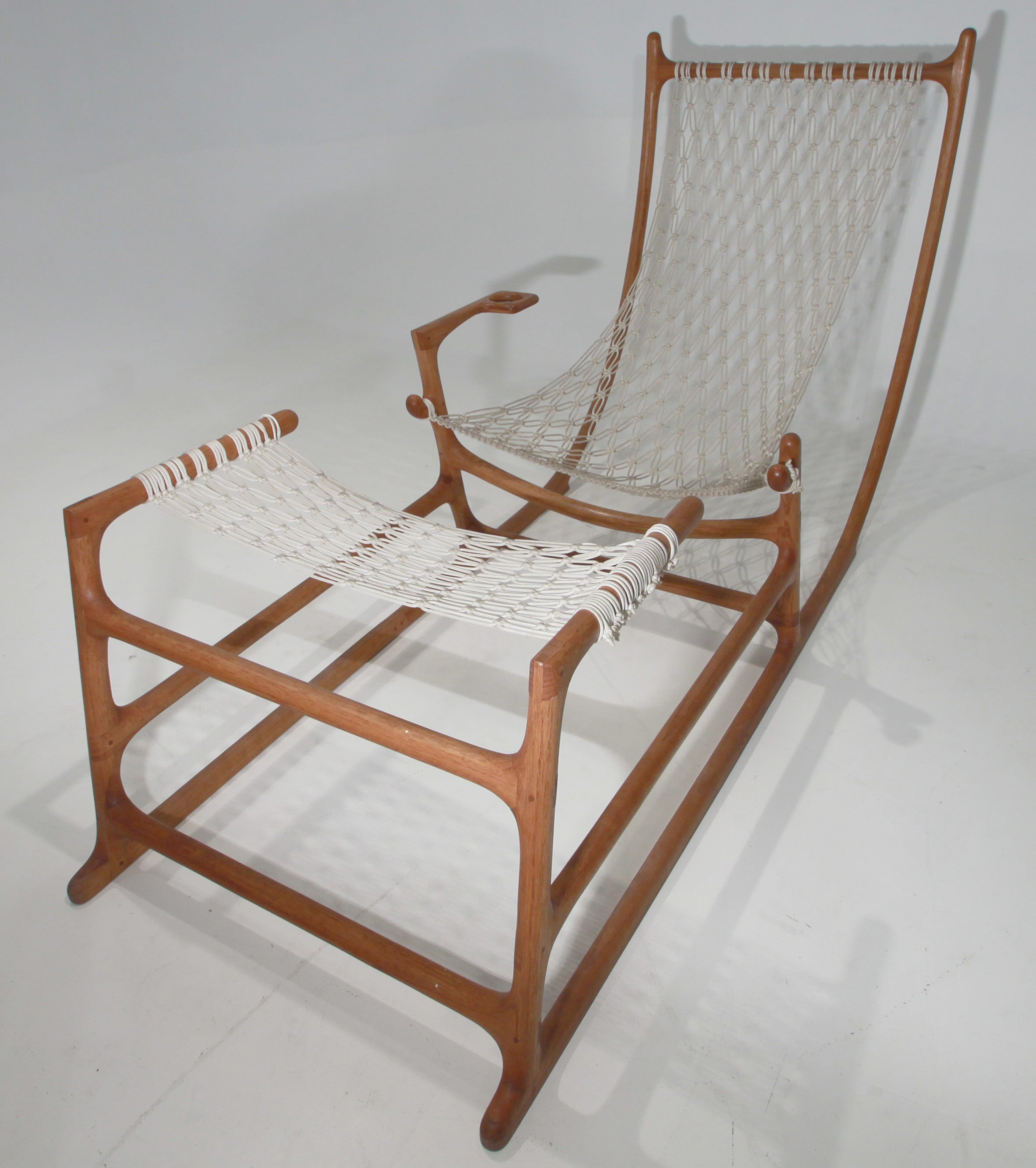 Rare 1970s American Craft Hammock Chair by William C. Leete. For Sale