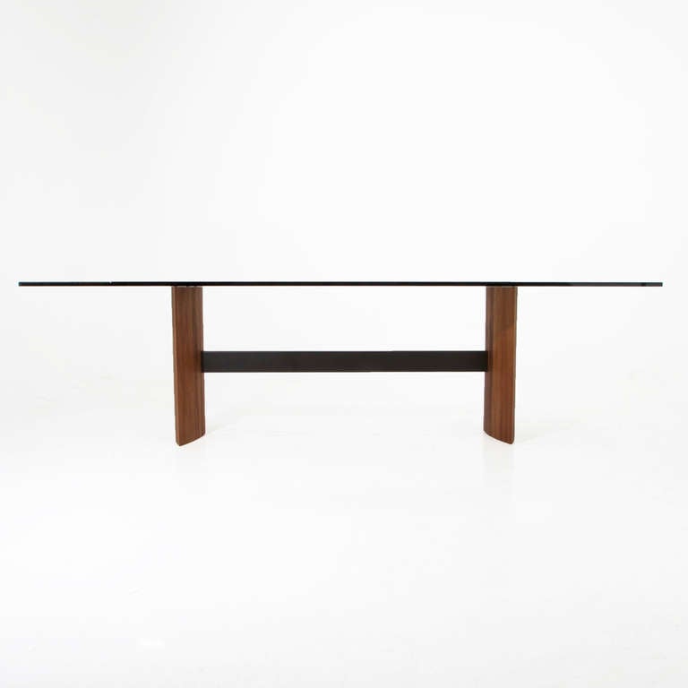 American Jantar Alloy Dining Table in solid Mahogany by Thomas Hayes Studio