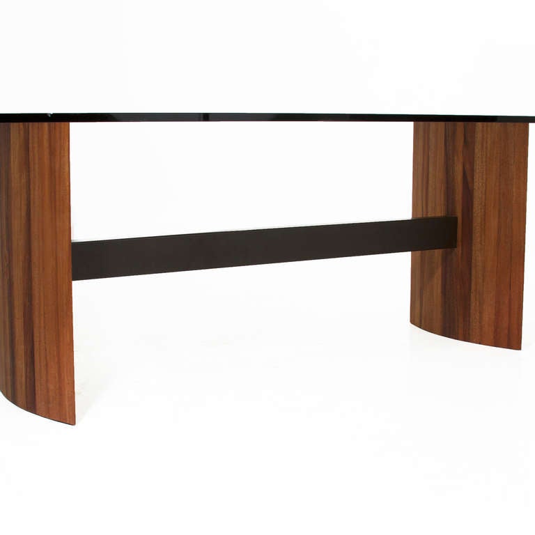 Jantar Alloy Dining Table in solid Mahogany by Thomas Hayes Studio 2