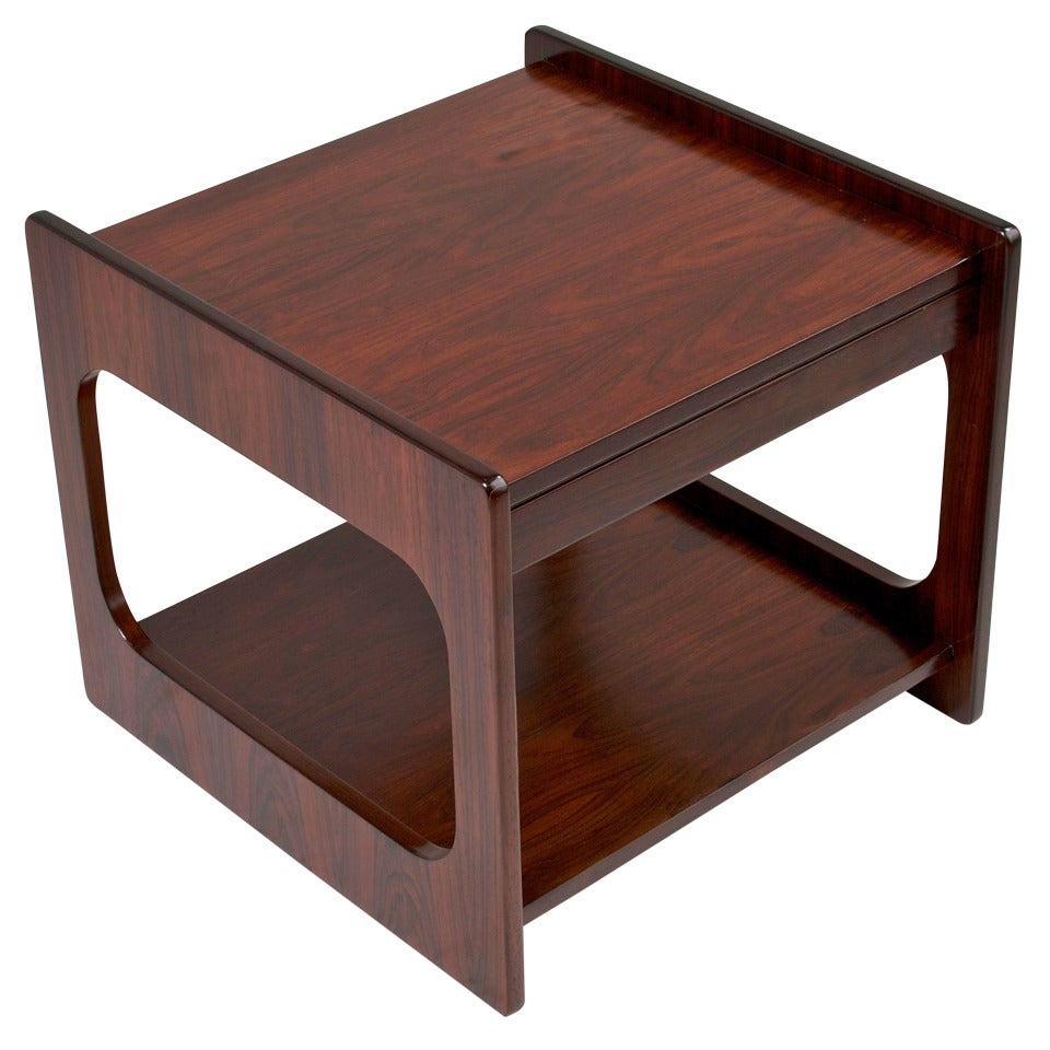 Organic Modern Brazilian Hardwood Side Table For Sale